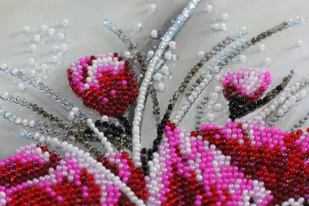 Bead Embroidery Kit Main Bead Embroidery Kit Red emerald