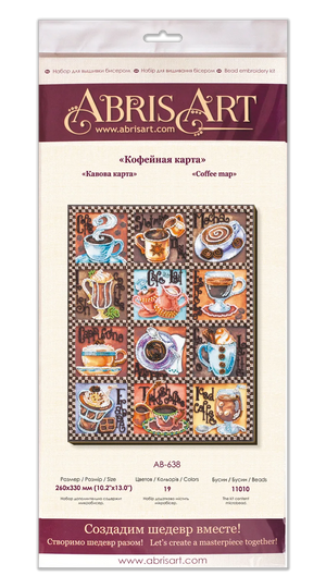 Bead Embroidery Kit Main Bead Embroidery Kit Coffee map