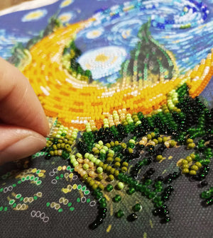 Bead Embroidery Kit Mid-sized bead embroidery kit Cypress moon