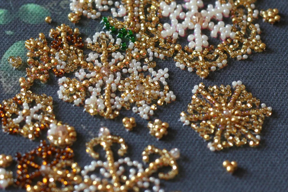 Bead Embroidery Kit Main Bead Embroidery Kit New year wreath