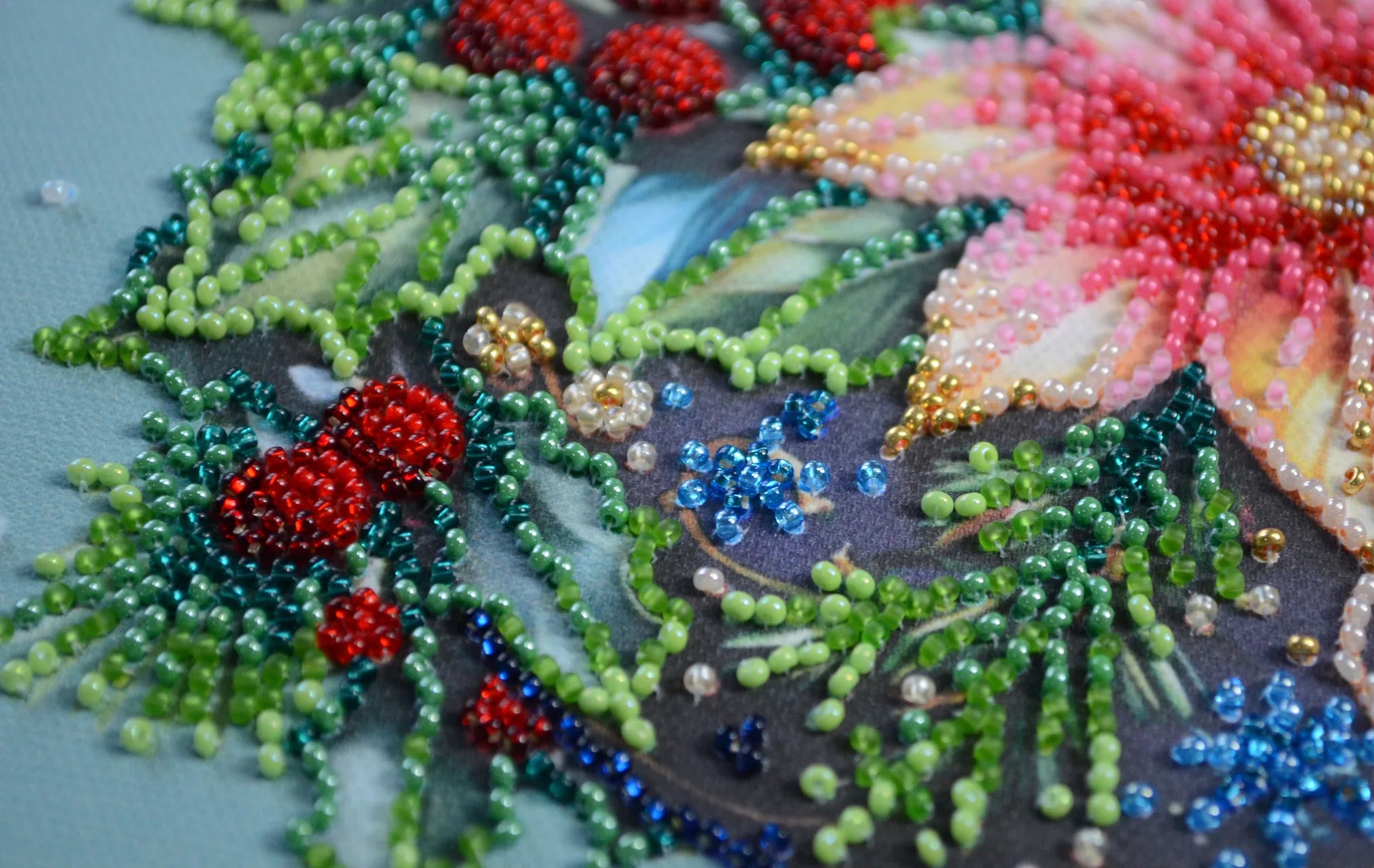 Bead Embroidery Kit Mid-sized bead embroidery kit Christmas glow