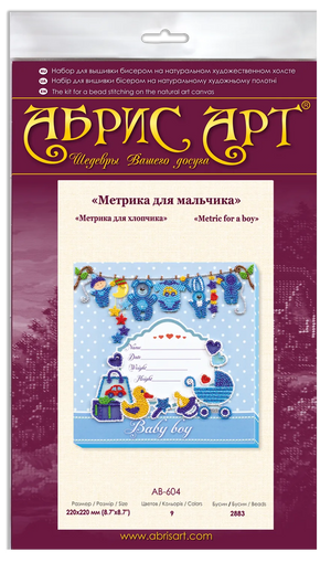Bead Embroidery Kit Main Bead Embroidery Kit Metric for a boy