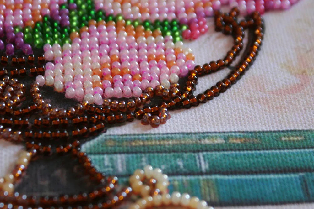 Bead Embroidery Kit Mini Bead embroidery kit Garden flowers