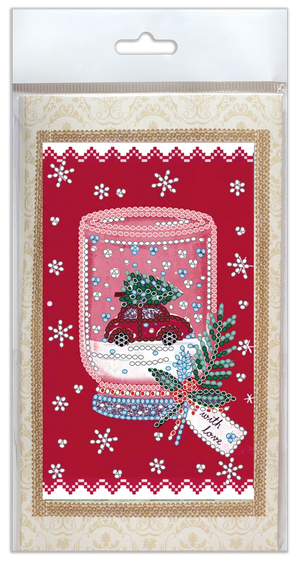 Postcards Bead Embroidery Kit Keychain cross-stitch kit Fun souvenir