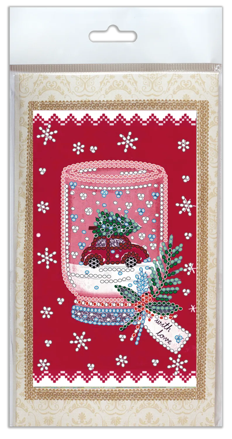 Postcards Bead Embroidery Kit Keychain cross-stitch kit Fun souvenir