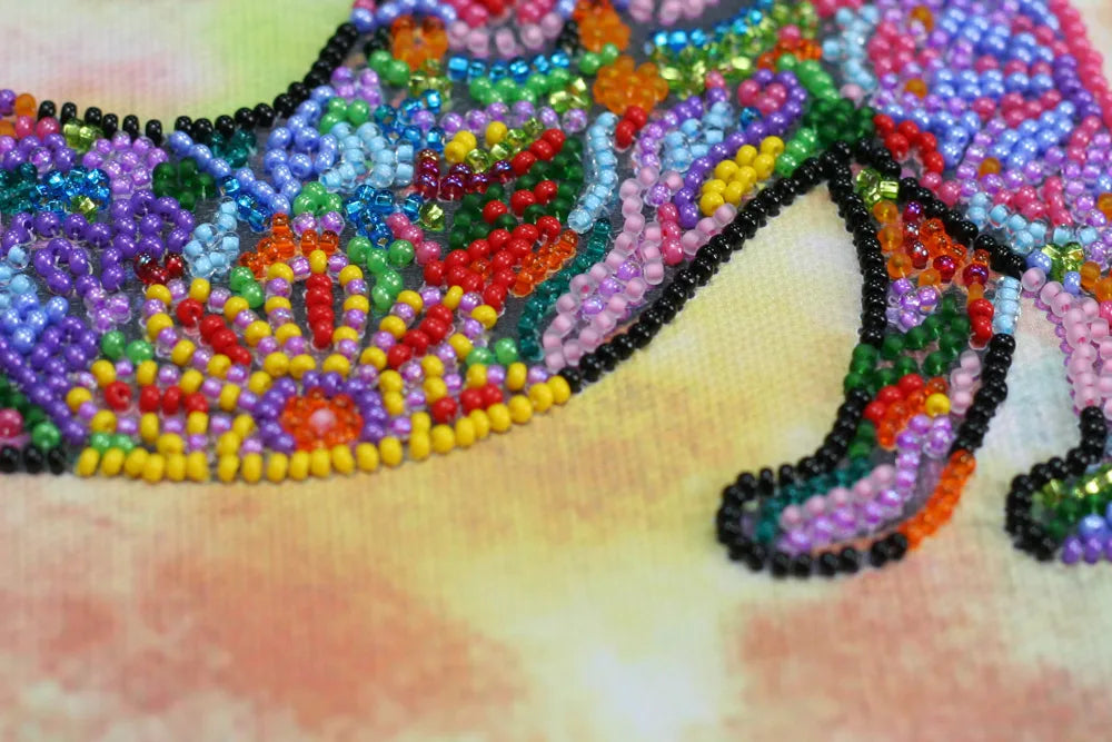 Bead Embroidery Kit Mid-sized bead embroidery kit Playful kitten