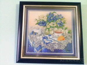 Bead Embroidery Kit Main Bead Embroidery Kit Forget-me-nots