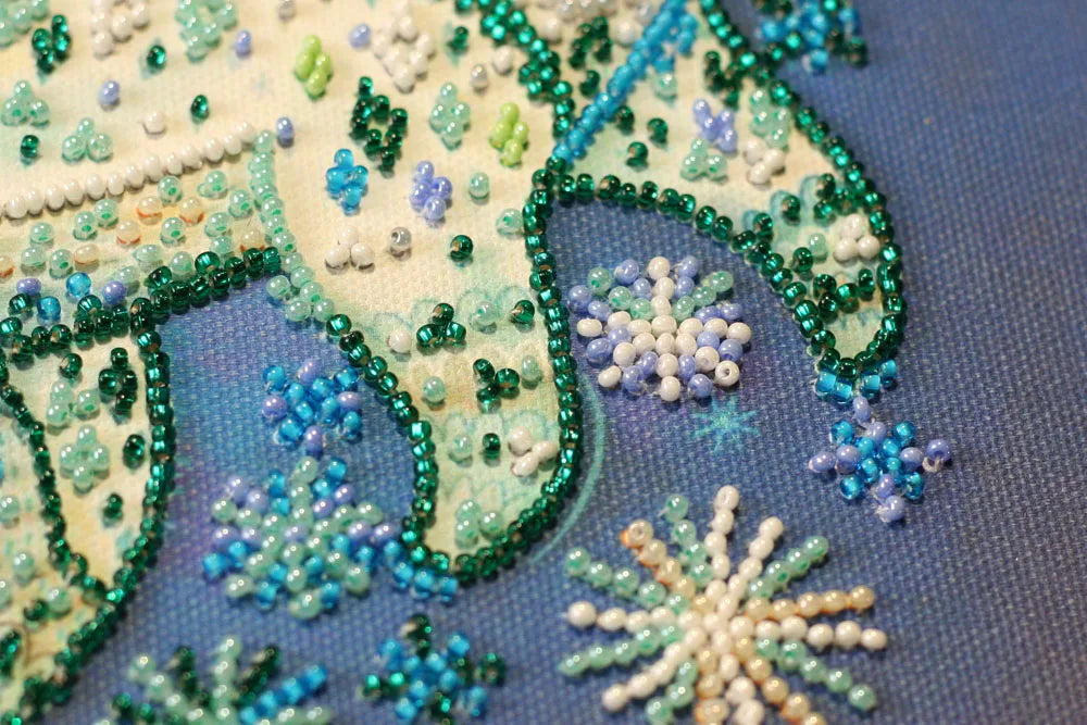 Bead Embroidery Kit Mid-sized bead embroidery kit Happy