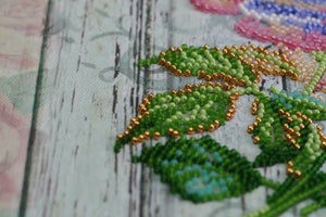 Bead Embroidery Kit Mid-sized bead embroidery kit Сhina rose