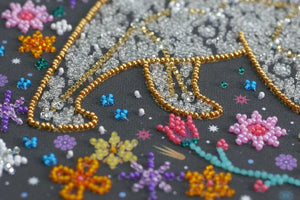 Bead Embroidery Kit Mid-sized bead embroidery kit Under the star of hapiness