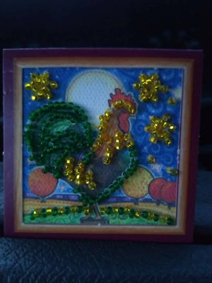 Magnets Bead Embroidery Kit Mini Magnets Bead embroidery kit Gold crest