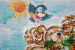 Bead Embroidery Kit Mini Bead embroidery kit In to the happiness