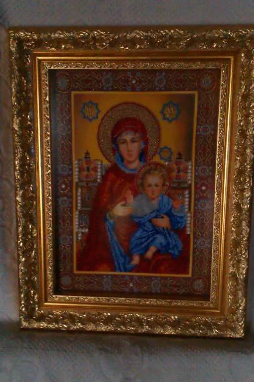 Bead Embroidery Kit Main Bead Embroidery Kit Wedding Icon – The Holy Mother of God