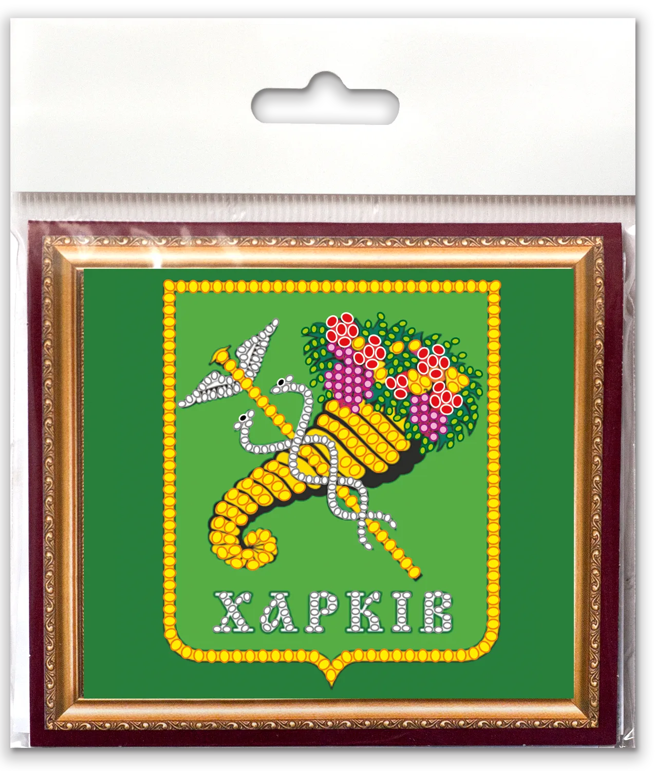 Magnets Bead Embroidery Kit Magnets Bead embroidery kit Kharkiv's coat of arms