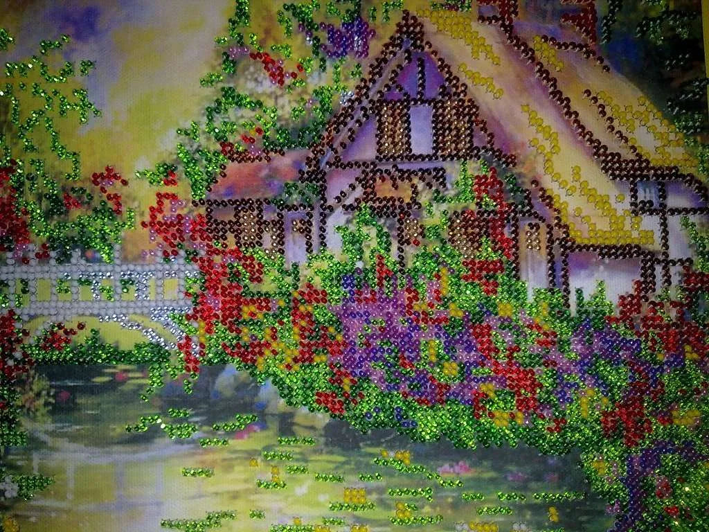 Bead Embroidery Kit Main Bead Embroidery Kit The old bridge