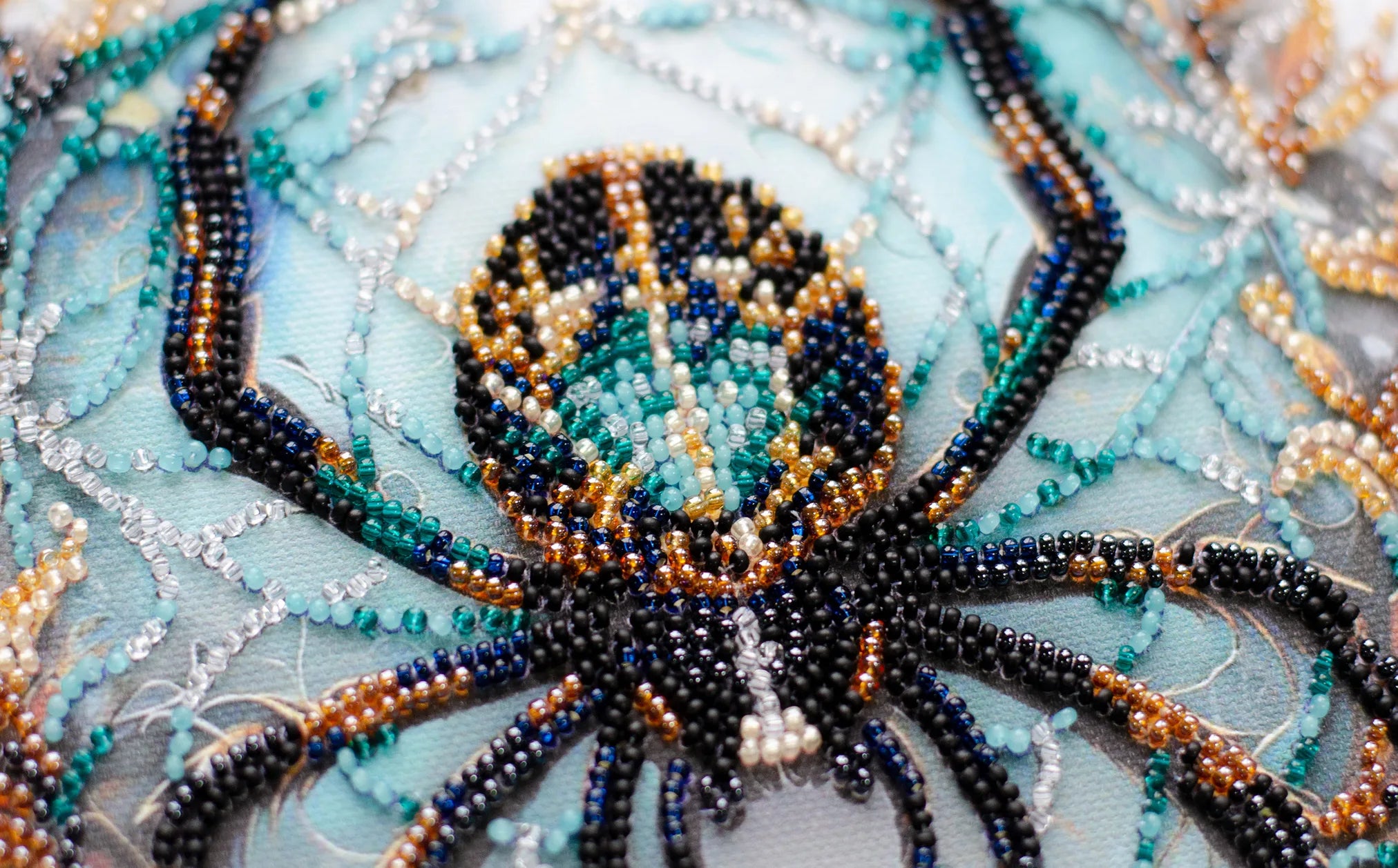 Bead Embroidery Kit Mid-sized bead embroidery kit Crystal Web