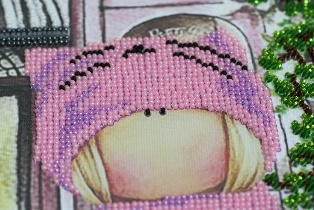 Bead Embroidery Kit Main Bead Embroidery Kit Having a dessert