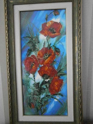 Bead Embroidery Kit Main Bead Embroidery Kit Poppy dawn