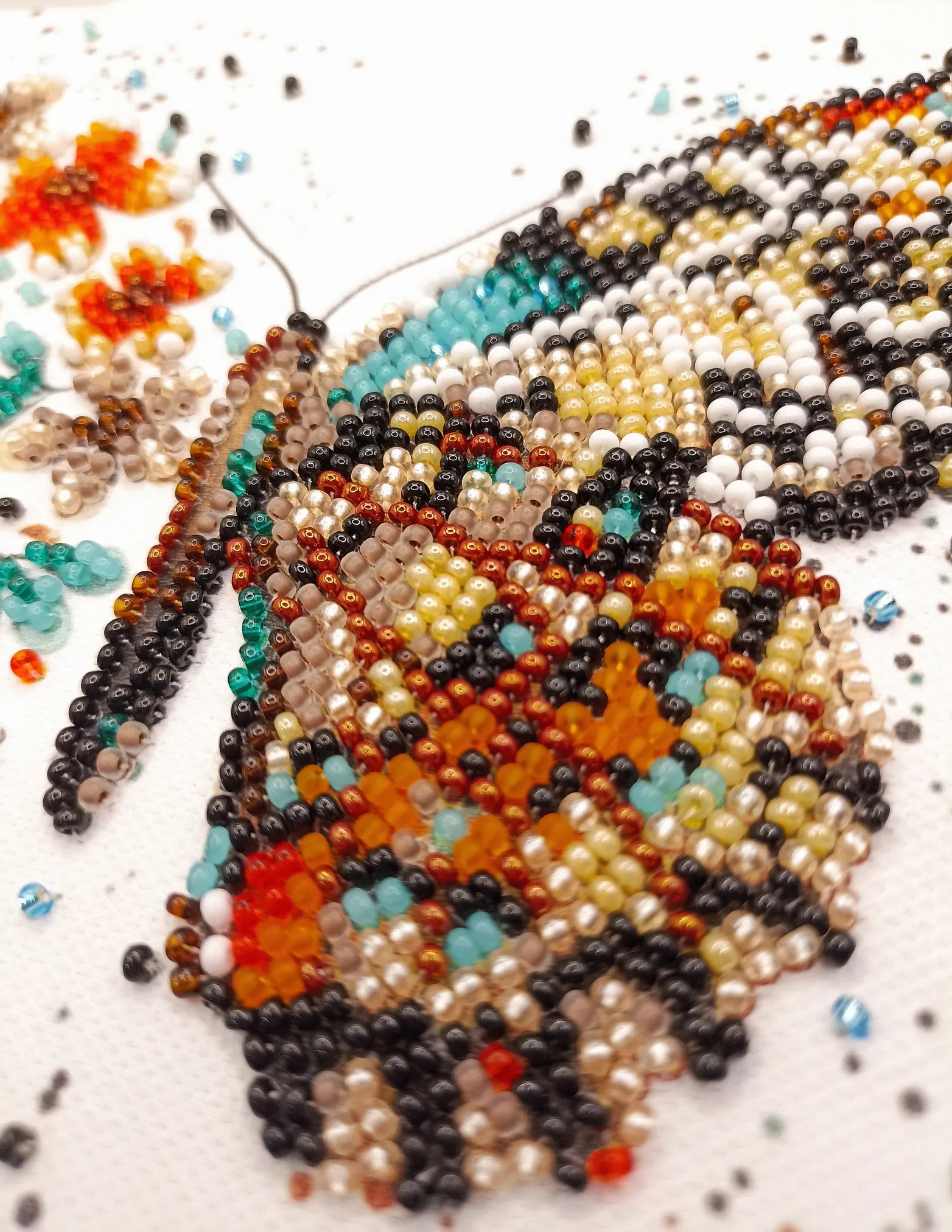 Bead Embroidery Kit Mini Bead embroidery kit Tigre wings