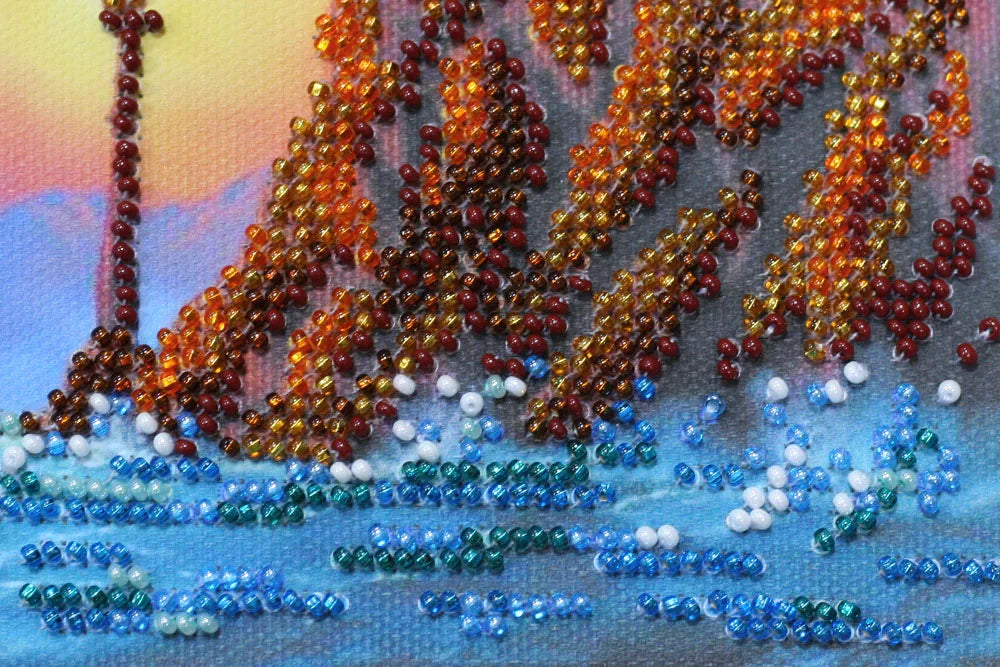 Bead Embroidery Kit Mini Bead embroidery kit Hearts connection