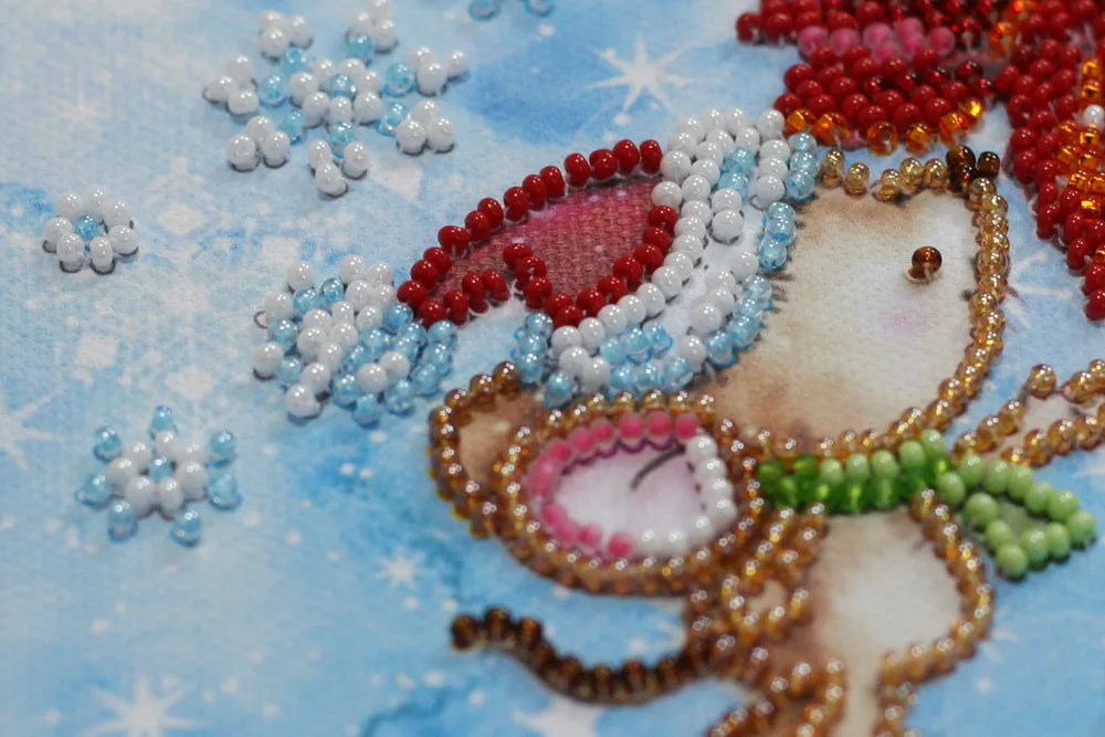 Bead Embroidery Kit Mini Bead embroidery kit Winter miracle