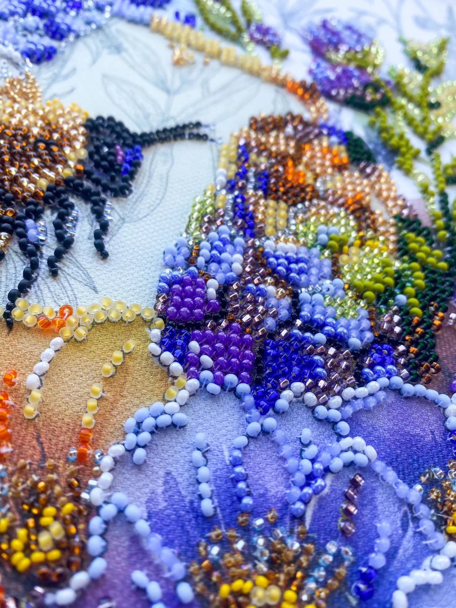 Bead Embroidery Kit Main Bead Embroidery Kit Flower honey