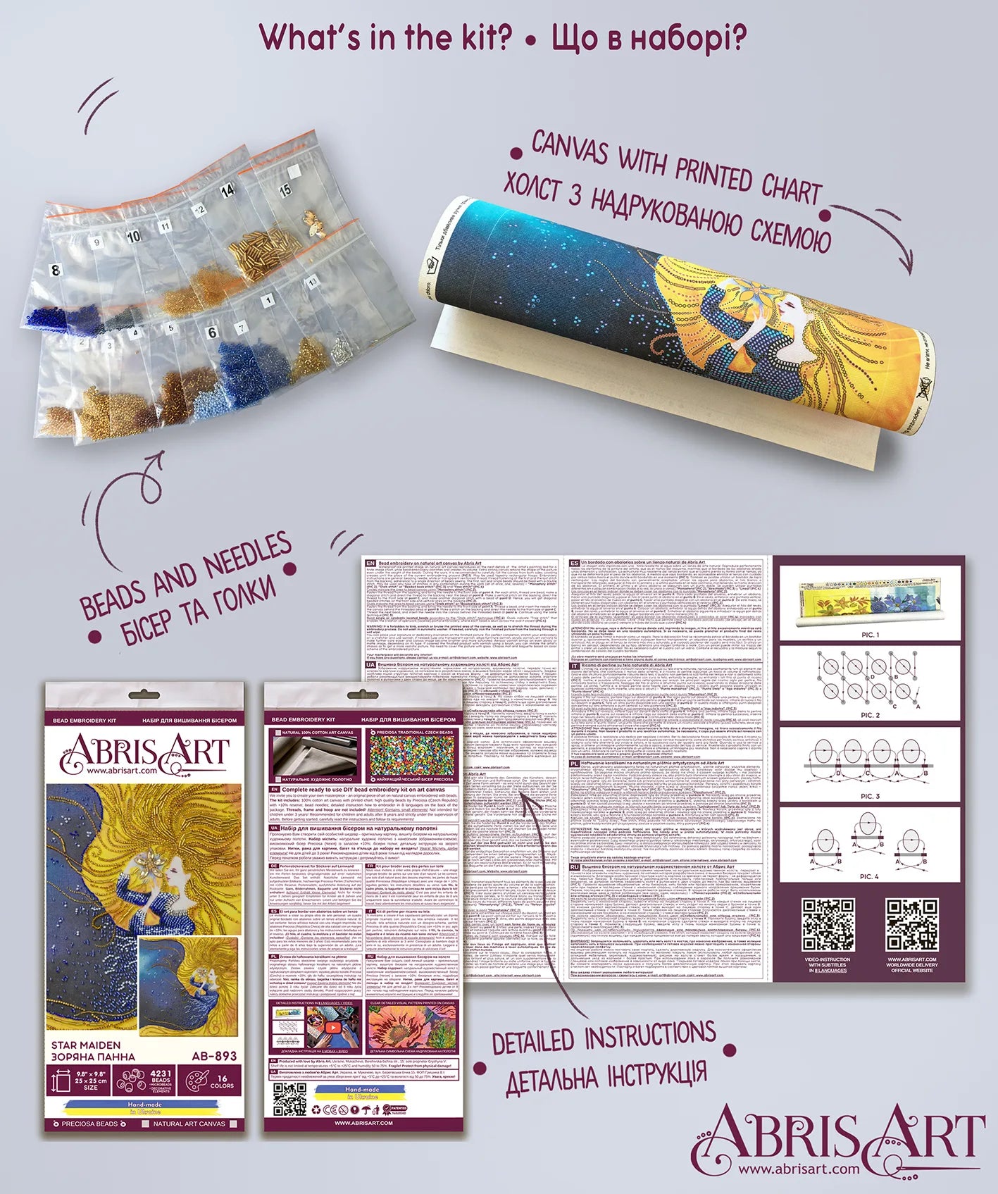 Bead Embroidery Kit Main Bead Embroidery Kit Star maiden