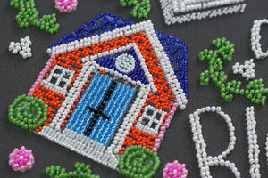 Bead Embroidery Kit Main Bead Embroidery Kit Love in the house
