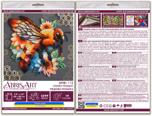 Bead Embroidery Kit Mid-sized bead embroidery kit Honey mosaic