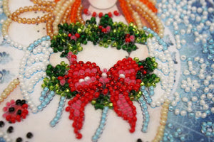 Bead Embroidery Kit Mini Bead embroidery kit Christmas angel