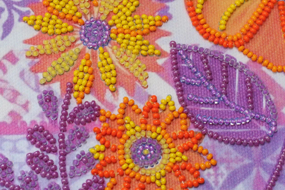 Bead Embroidery Kit Mini Bead embroidery kit Amazing flowers