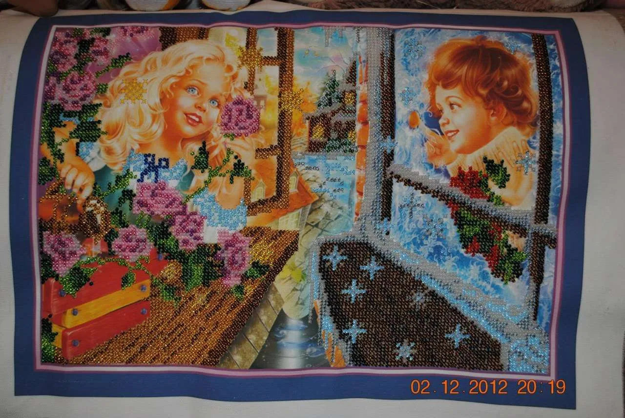 Bead Embroidery Kit Main Bead Embroidery Kit Kay and Gerda