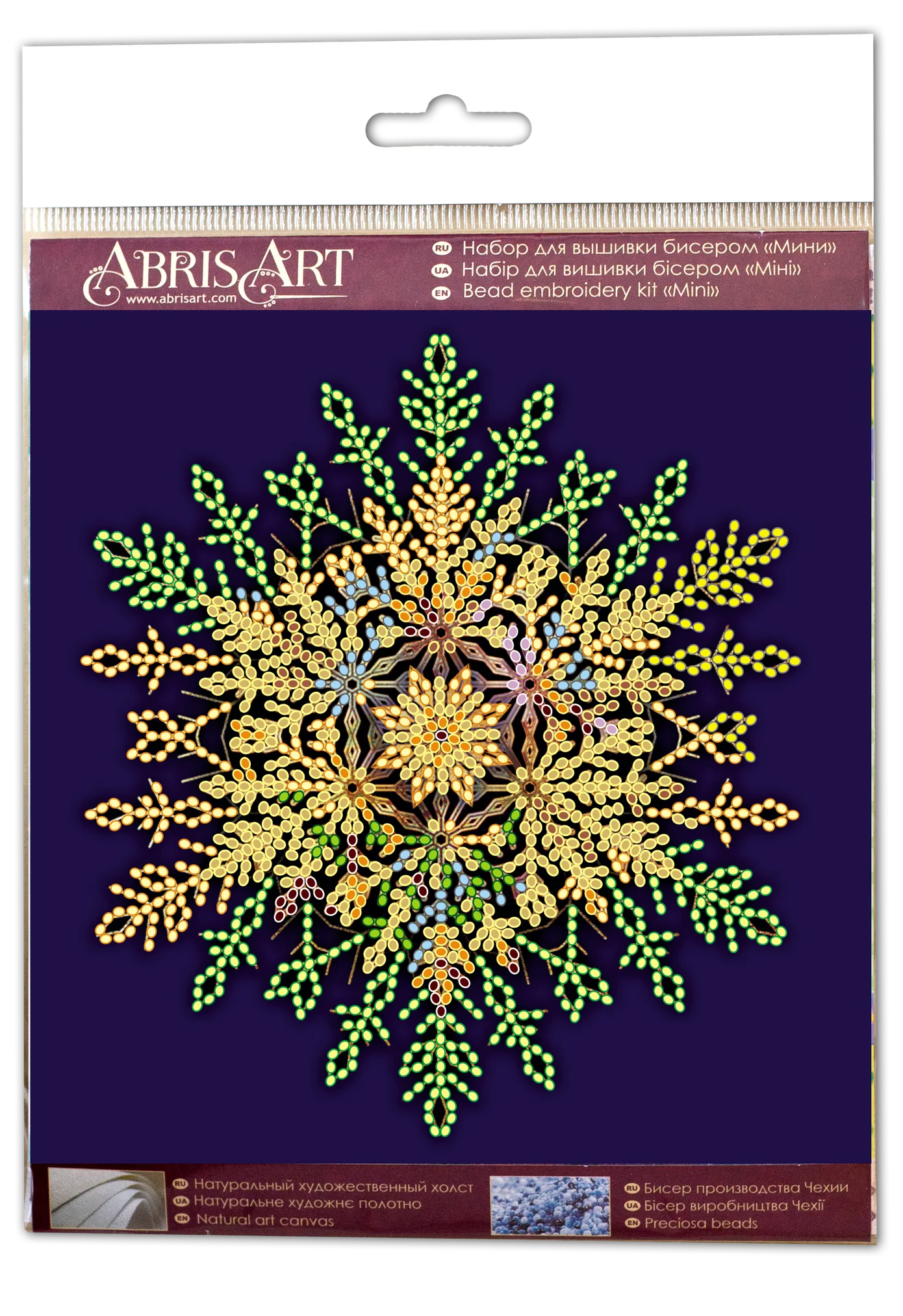 Bead Embroidery Kit Mini Bead embroidery kit Snow sparkles