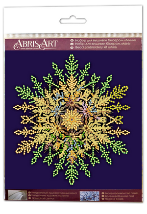Bead Embroidery Kit Mini Bead embroidery kit Snow sparkles