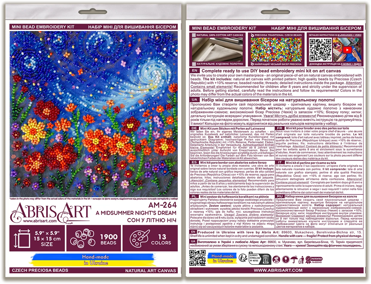 Bead Embroidery Kit Mini Bead embroidery kit A Midsummer Night's Dream