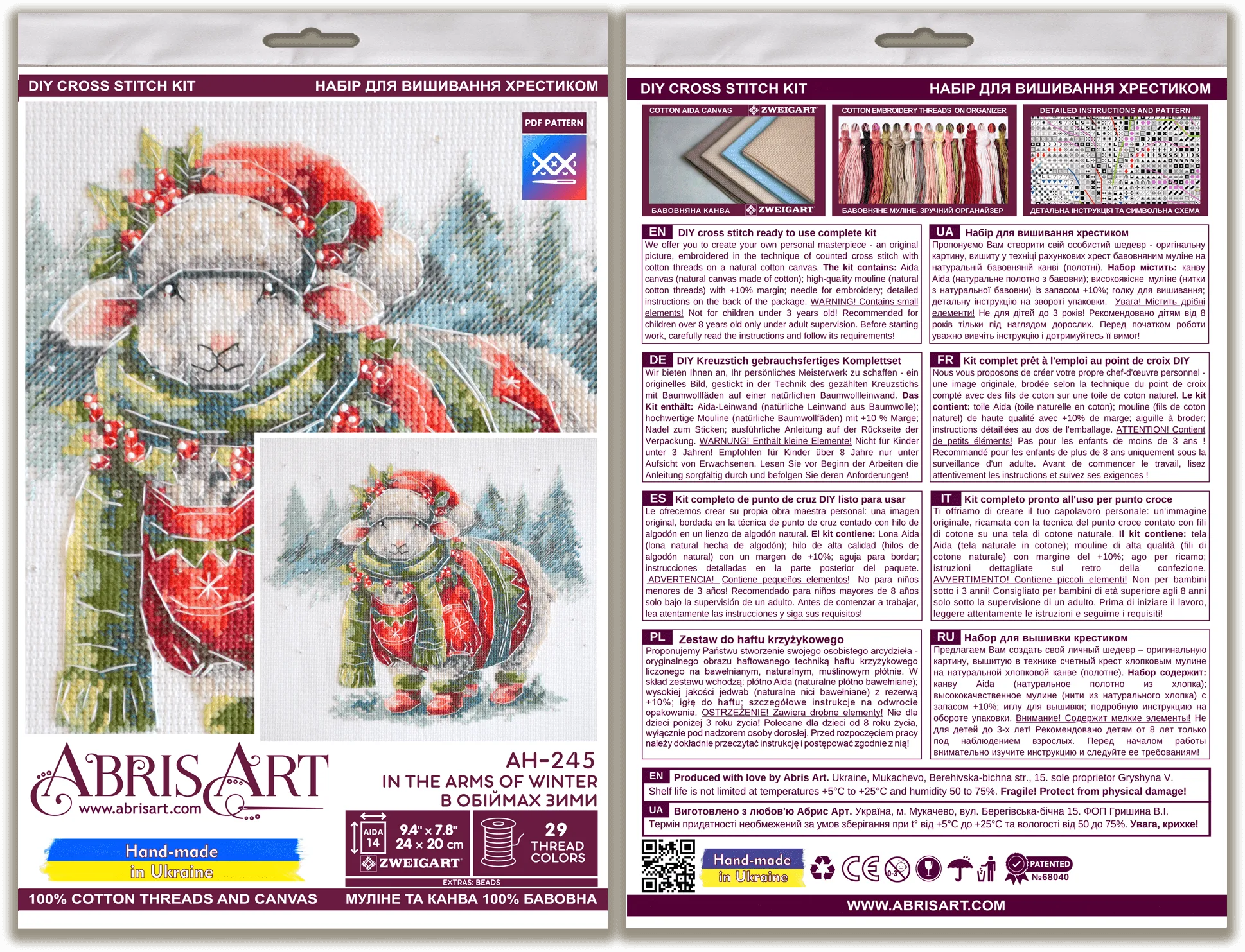 Cross Stitch Kit Cross-stitch kits In the arms of winter