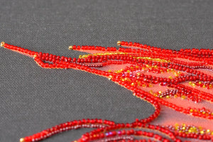 Bead Embroidery Kit Main Bead Embroidery Kit Red gold