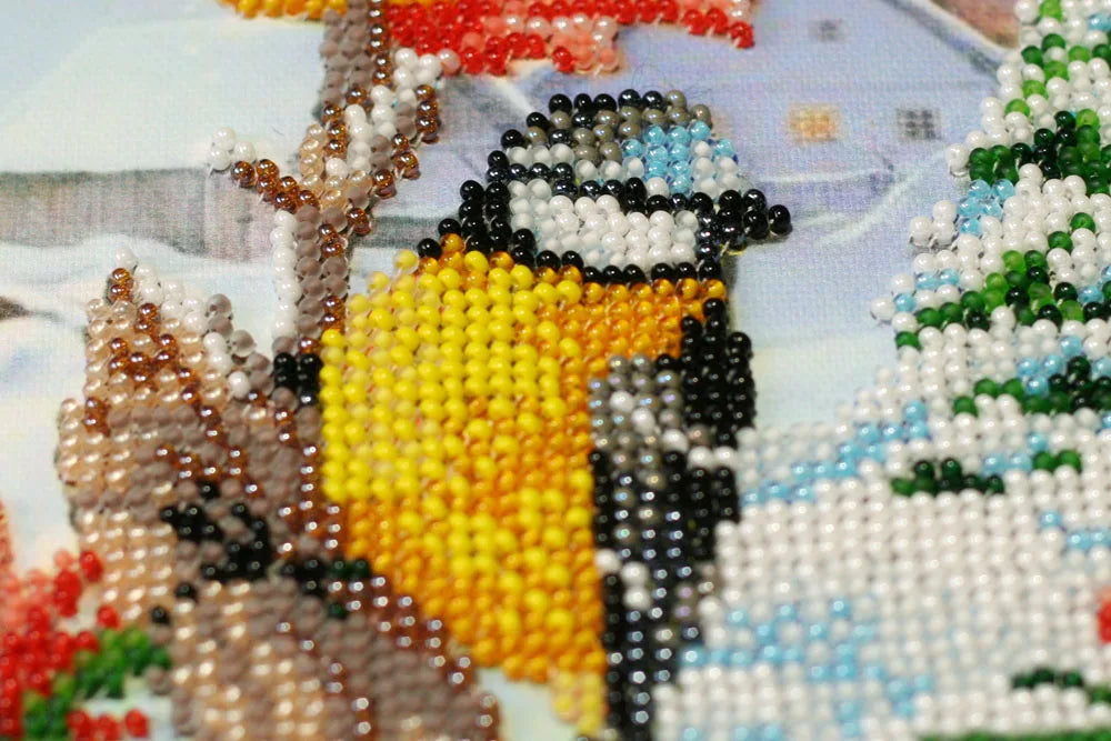 Bead Embroidery Kit Mid-sized bead embroidery kit Feathered guests