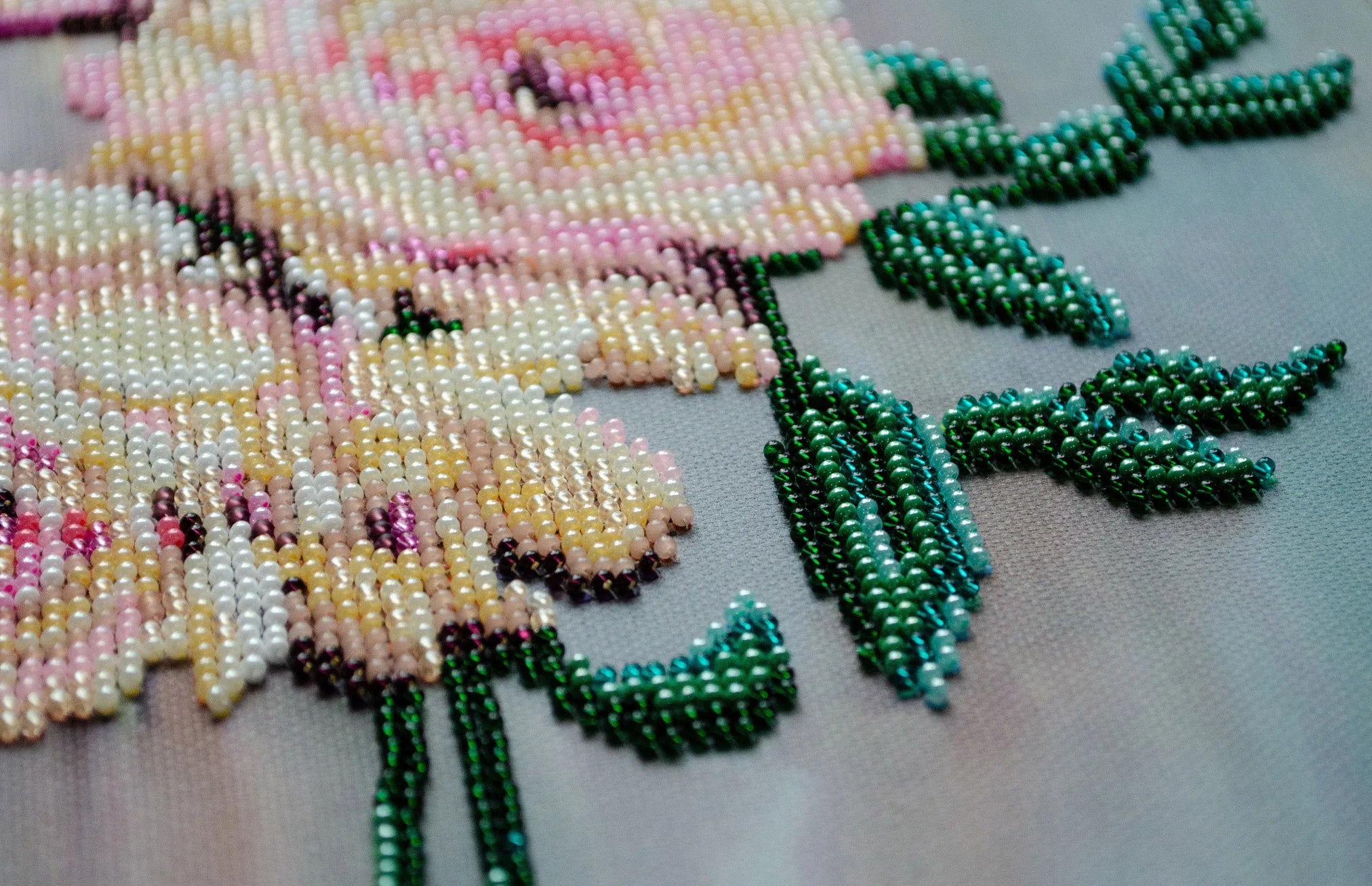 Bead Embroidery Kit Main Bead Embroidery Kit Gentle roses