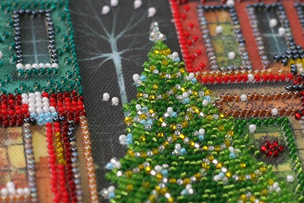 Bead Embroidery Kit Mid-sized bead embroidery kit Holiday town