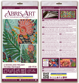 Bead Embroidery Kit Main Bead Embroidery Kit A woodland melody