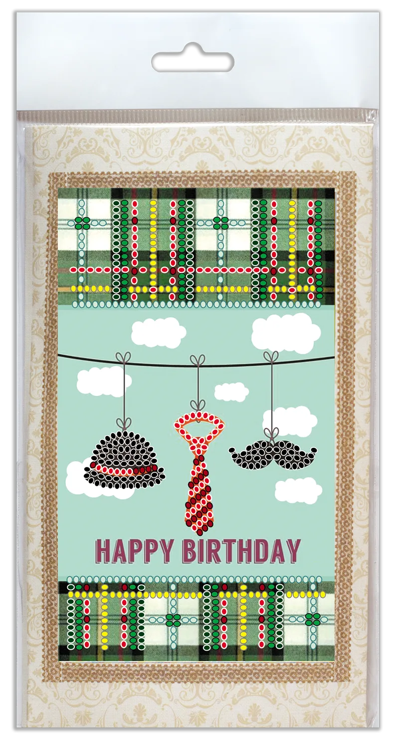 Postcards Bead Embroidery Kit Postcard Bead embroidery kit Gentleman's set