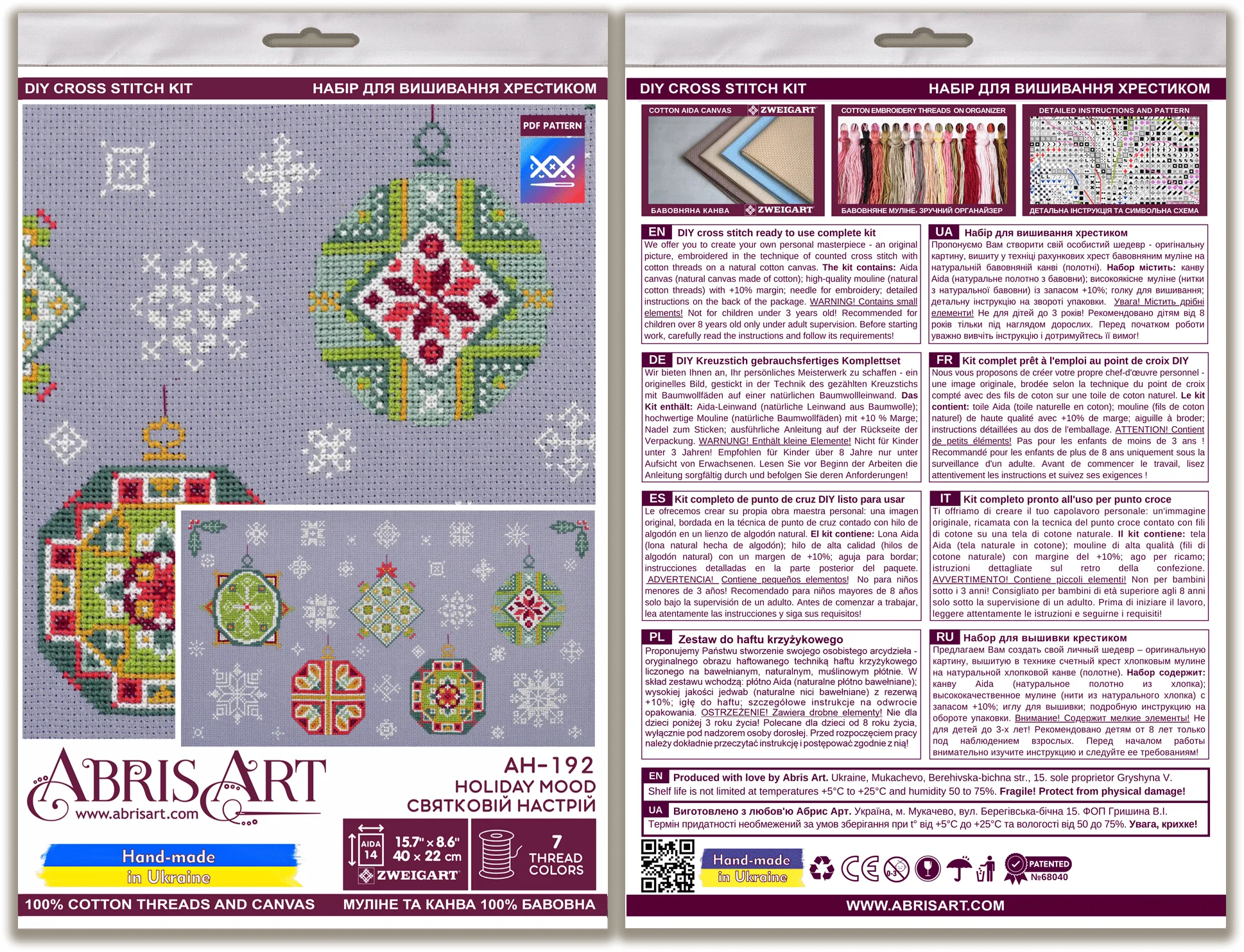 Cross Stitch Kit Cross-stitch kits Holiday mood