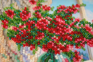 Bead Embroidery Kit Mini Bead embroidery kit Sea outside the window