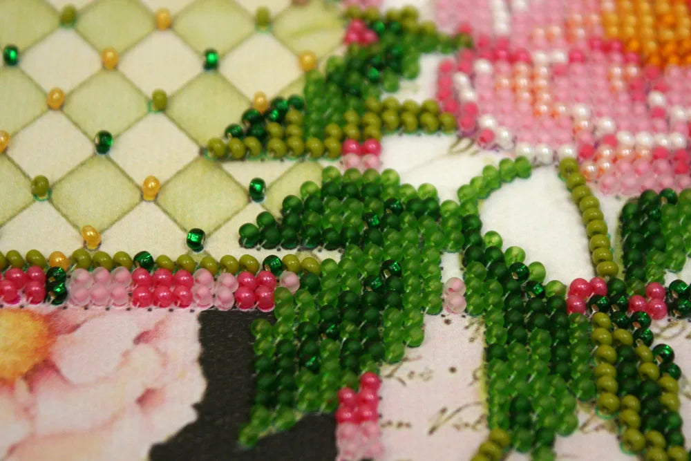 Bead Embroidery Kit Mini Bead embroidery kit Shabby chic