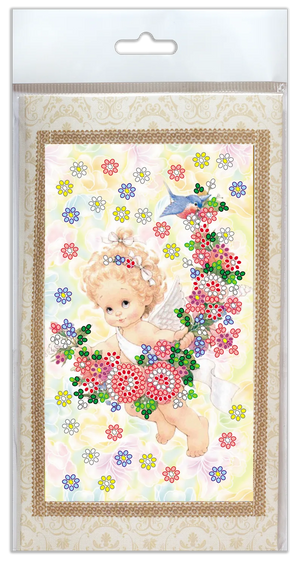 Postcards Bead Embroidery Kit Postcard Bead embroidery kit Present angel