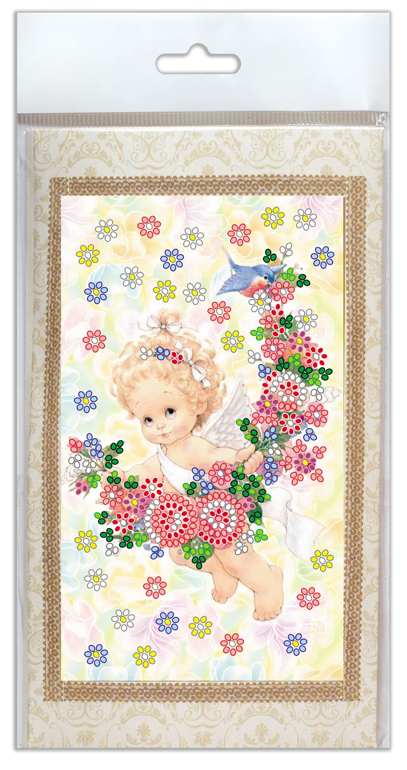 Postcards Bead Embroidery Kit Postcard Bead embroidery kit Present angel