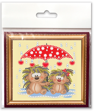 Magnets Bead Embroidery Kit Magnets Bead embroidery kit Hedgehogs under an umbrella