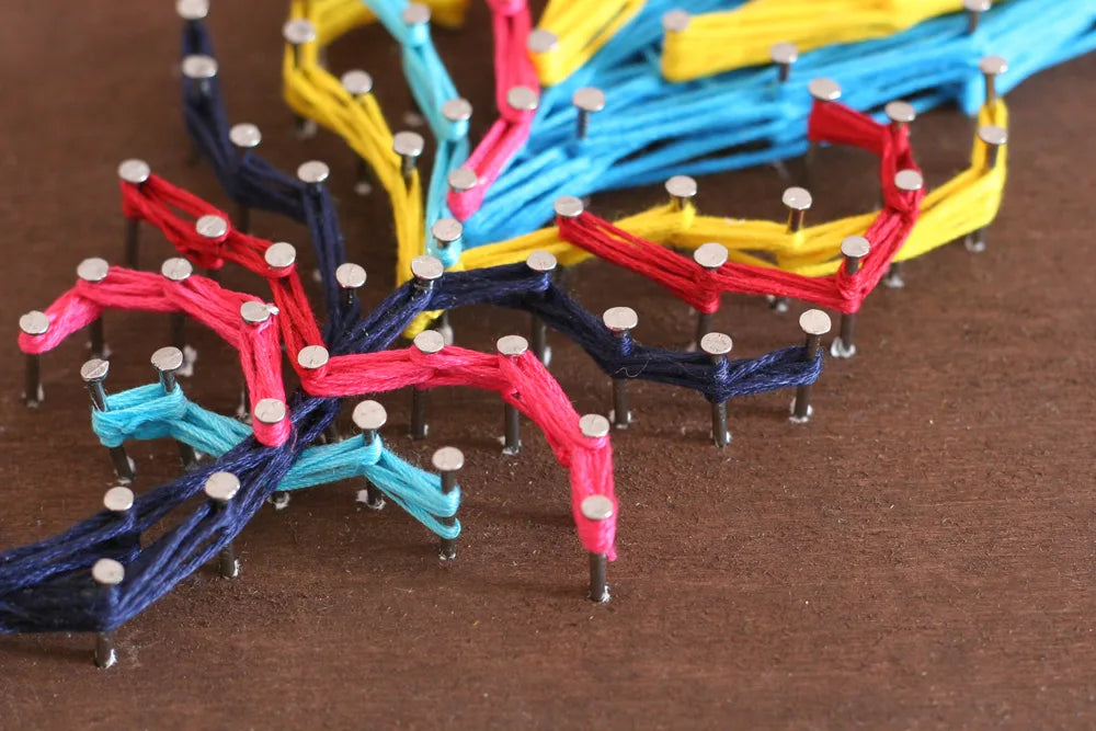 String Art Kit Creative Kit/String Art Multicolored feather