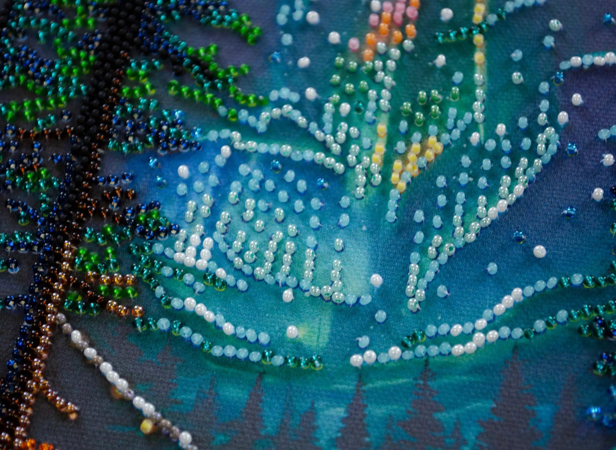 Bead Embroidery Kit Mid-sized bead embroidery kit Camping under the stars